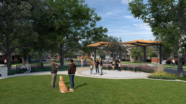 Rendering of Joan Kline Park landscaping